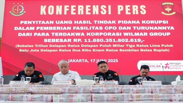 Kejagung Bongkar Korupsi Sawit Raksasa, Uang Rp11,8 Triliun Kembali ke Negara