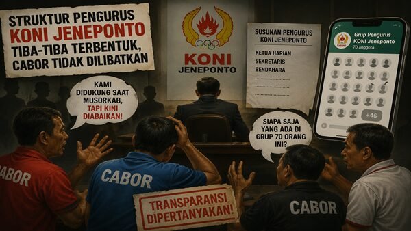 Cabor Murka! Struktur KONI Jeneponto Disebut Disusun Diam-Diam
