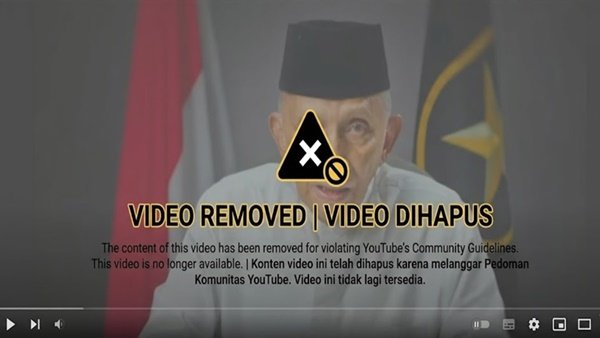 Video “Skandal Istana” Amien Rais Ditakedown, Komdigi Tegaskan Tak Ada Gugatan