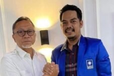 Wakil Sekretaris DPW Partai Amanat Nasional (PAN) Sulawesi Selatan, Jabal Nur bersama Ketua Umum PAN, Zulhas.